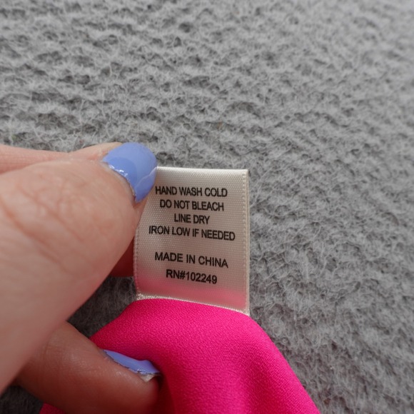 NWT Skies Are‎ Blue Pleated Colorblock Maxi Dress XS Hot Pink Red Womens Belted - Picture 14 of 15